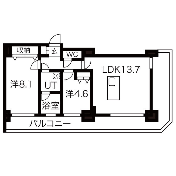 【グランドタワー札幌の間取り】