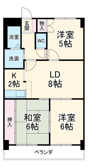 本巣市仏生寺のマンションの間取り