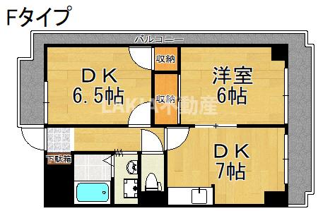 ヴィラスリースター住之江の間取り