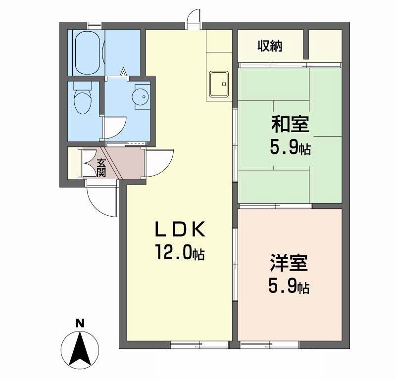 ラフォーレ河原の間取り