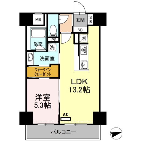 【広島市安佐南区中筋のマンションの間取り】