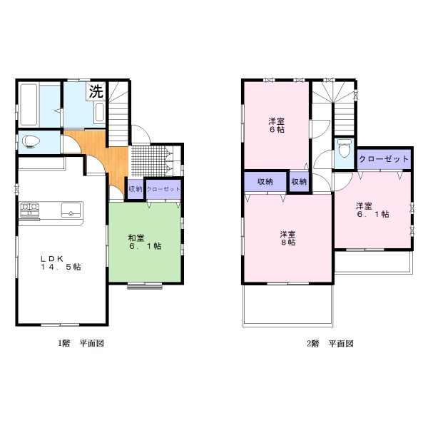 【千駄堀石井貸家 2号棟の間取り】