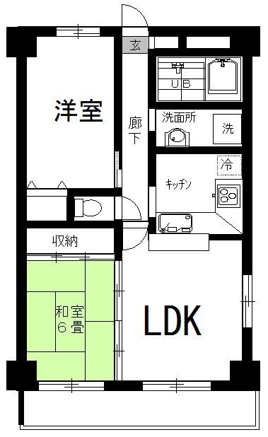 多摩市鶴牧のマンションの間取り