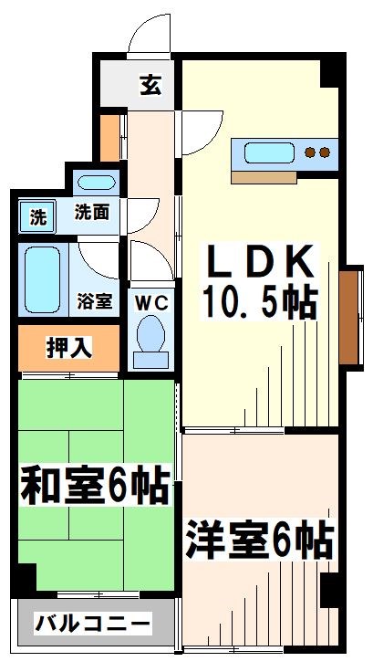 調布市小島町のマンションの間取り