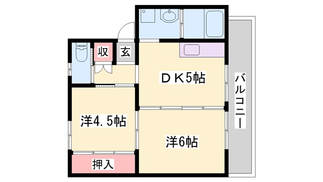 ビレッジハウス滝野の間取り