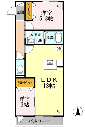 サンテラス市ヶ尾の間取り