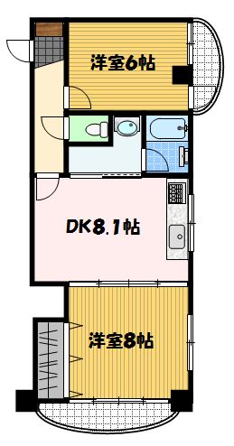 アサヒツインハイツの間取り