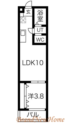 堺市堺区材木町東のアパートの間取り