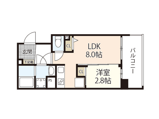 広島市中区舟入本町のマンションの間取り