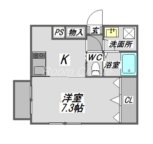 徳島市中常三島町のマンションの間取り