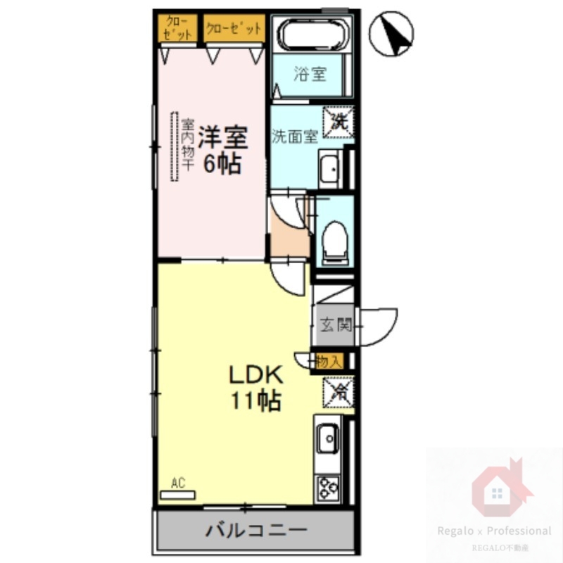 堺市堺区南半町東のアパートの間取り