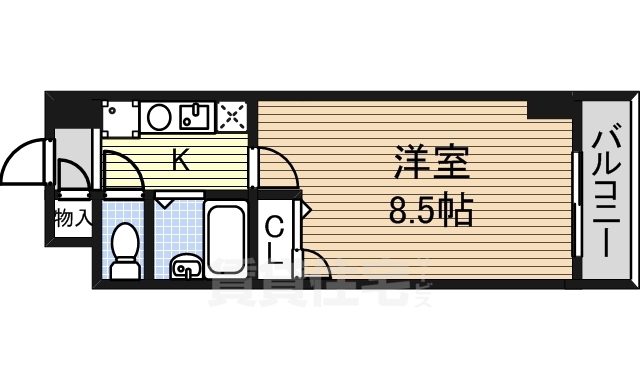 名古屋市中区新栄のマンションの間取り