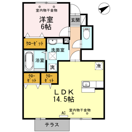 D-room城端の間取り