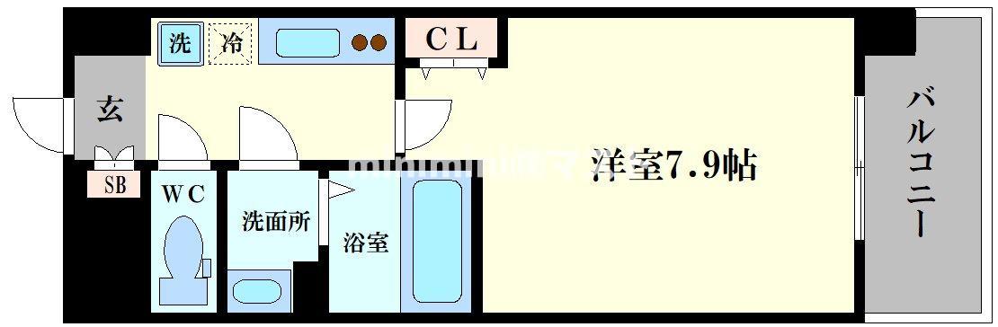 セオリー天王寺南DOORの間取り