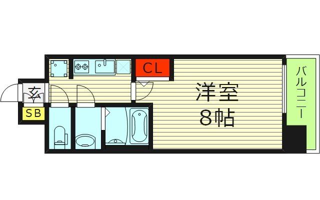 門真市野里町のマンションの間取り