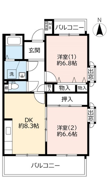 ＵＲアルビス五月ヶ丘の間取り