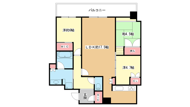 豊中市新千里東町のマンションの間取り