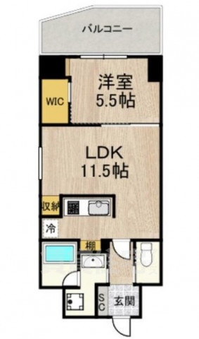 大阪市都島区内代町のマンションの間取り