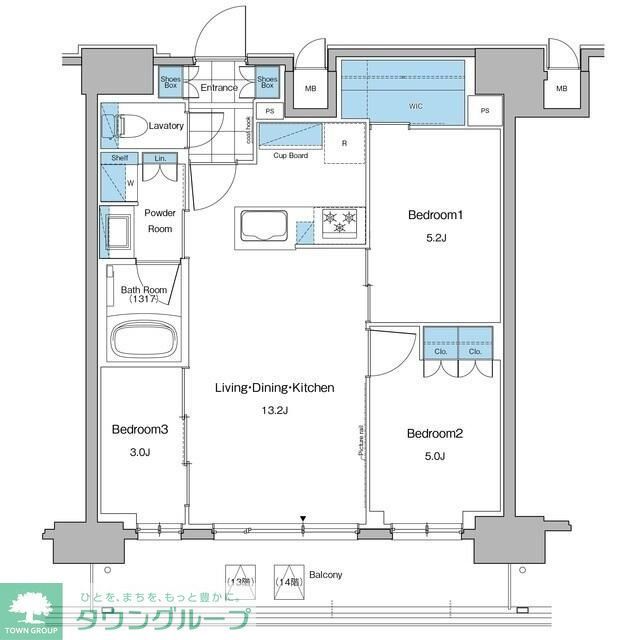 ルフォンプログレ秋葉原マークスの間取り
