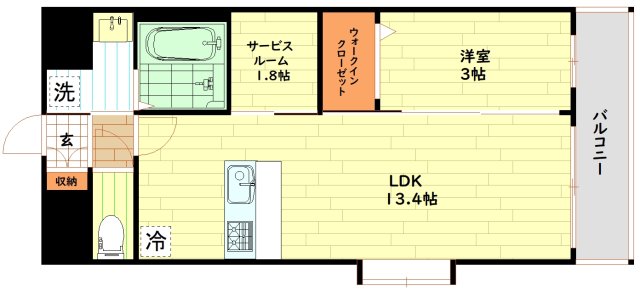 プレサンスNEO九条ディアシスの間取り