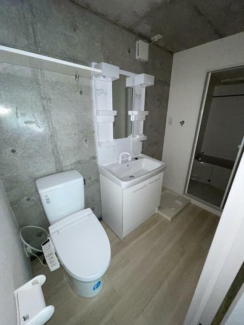 洗面設備　独立洗面化粧台が付いています