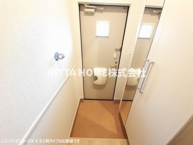 玄関　【完成イメージ図】ワンちゃんフックが付いています◎