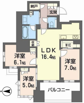 グランドメゾン北堀江レジデンスの間取り写真