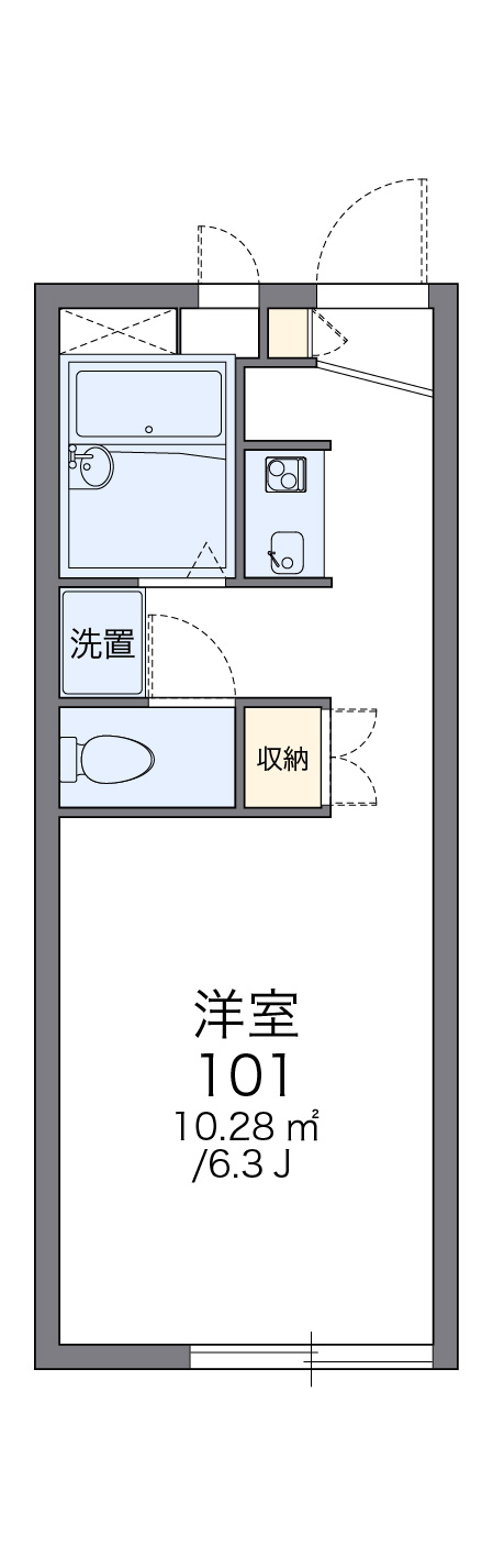 レオパレスKAKURINの間取り写真