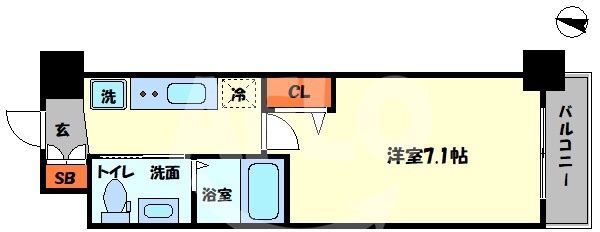 TLRレジデンス本町WESTの間取り写真
