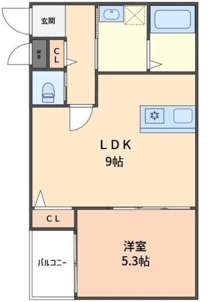 クレスト高安町南の間取り写真