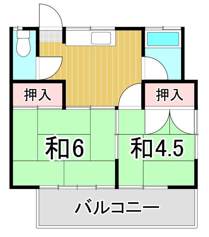 渡辺コーポの間取り写真