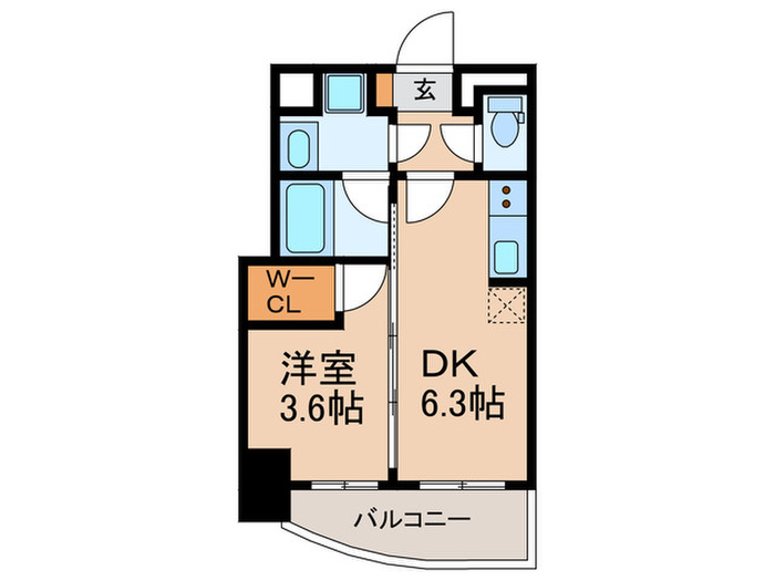 ライフフィールドなにわ本町RUELLEの間取り写真