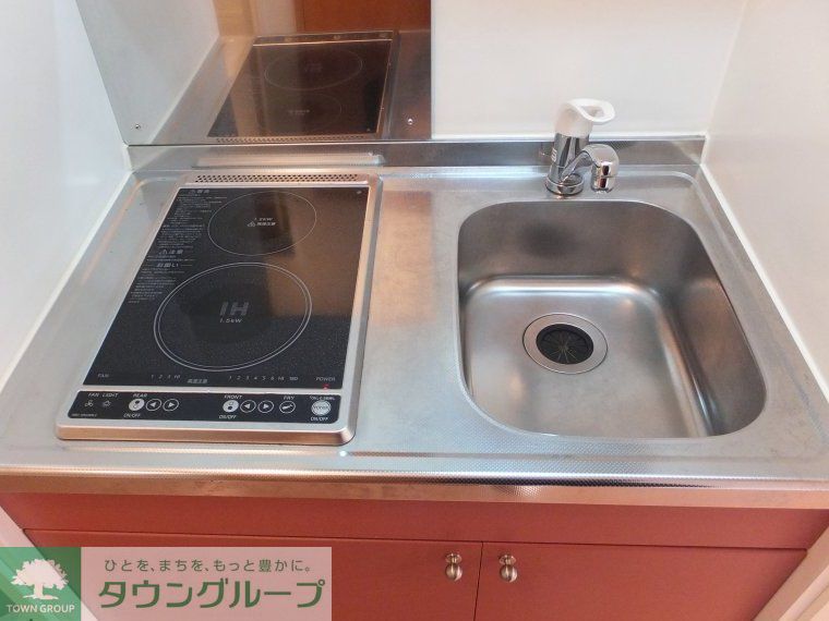 キッチン　2口電気コンロ