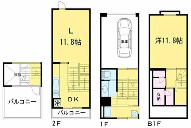 Garage House 10.9k Tokyoの間取り写真