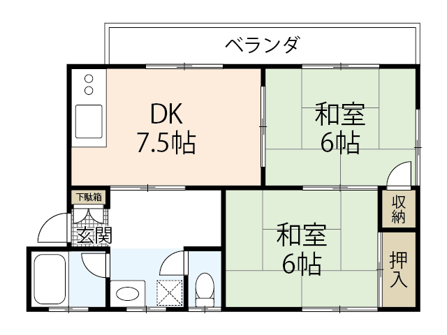 ウィステリアパレス戸坂の間取り