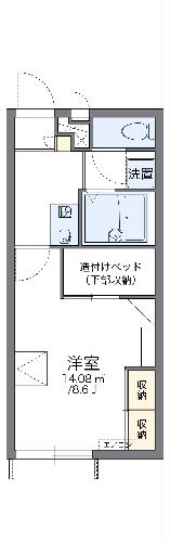 レオパレスセジュールカーサドゥの間取り