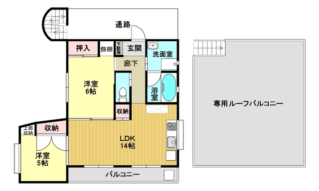 エスポワール大川筋の間取り