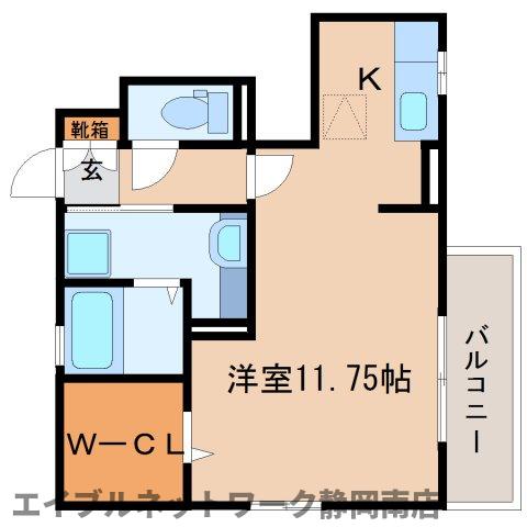 静岡市駿河区中島のアパートの間取り