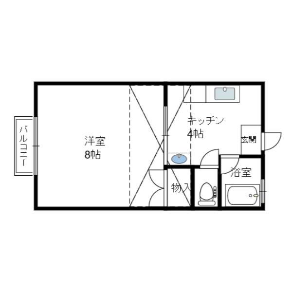 サニーウェル根城Bの間取り