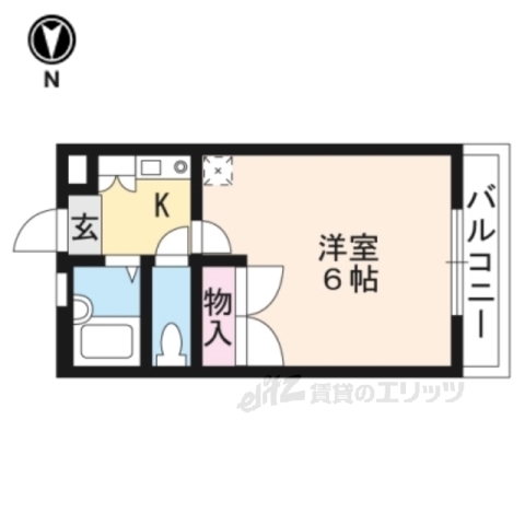 奈良市西九条町のアパートの間取り