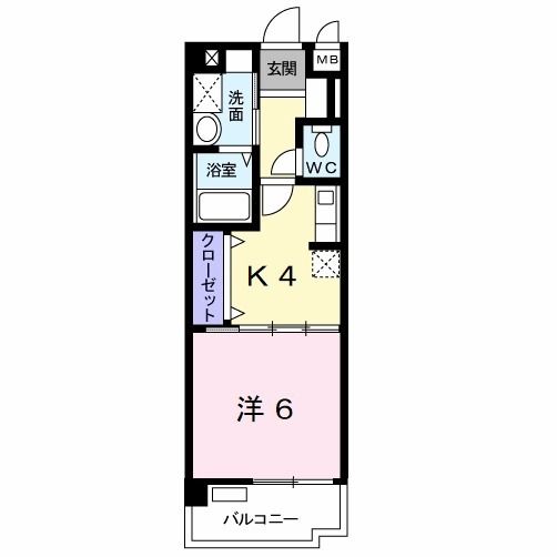 北九州市小倉南区南方のマンションの間取り