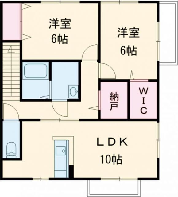 西脇市野村町茜が丘のアパートの間取り