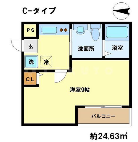 京都市下京区今大黒町のマンションの間取り