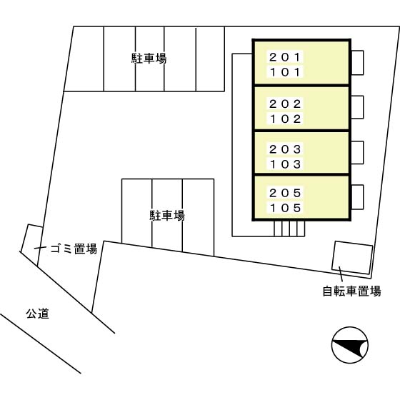 【セジュール碧Fの駐車場】