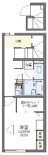 【レオパレスメルベーユIIの間取り】