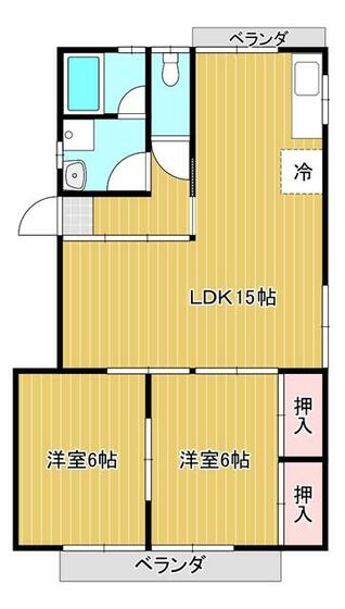 熊本市北区植木町広住のアパートの間取り