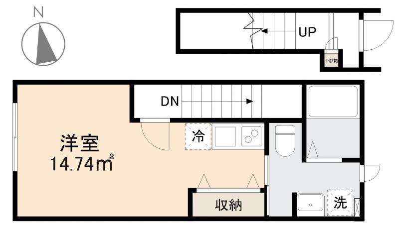 高松市宮脇町のアパートの間取り