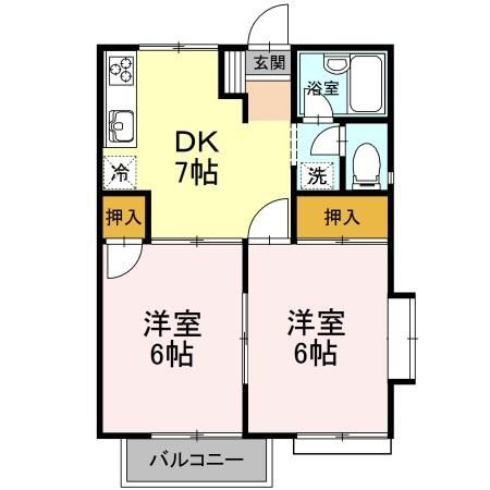 常滑市北条のアパートの間取り