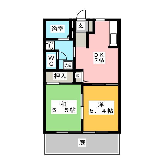 パークハイツ東宮Ｂ棟の間取り