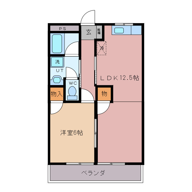 伊勢市二見町茶屋のマンションの間取り